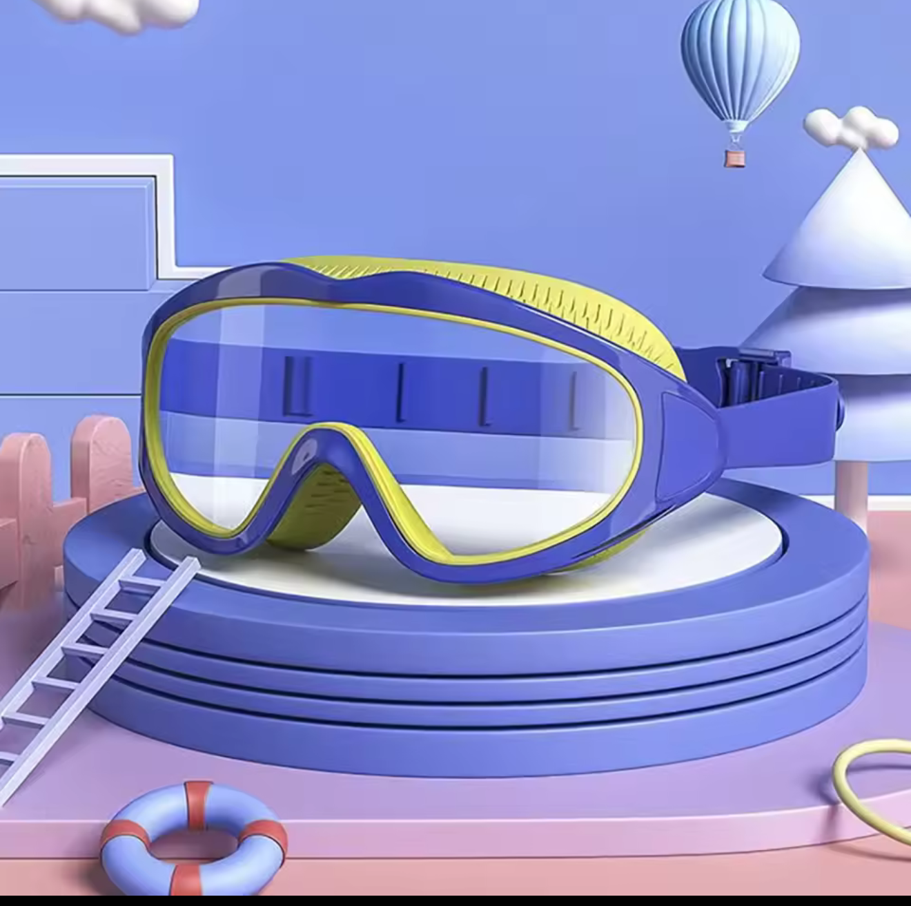 Kids Swim Goggles — Anti-Fog Set with Nose Clip &amp; Ear Plugs