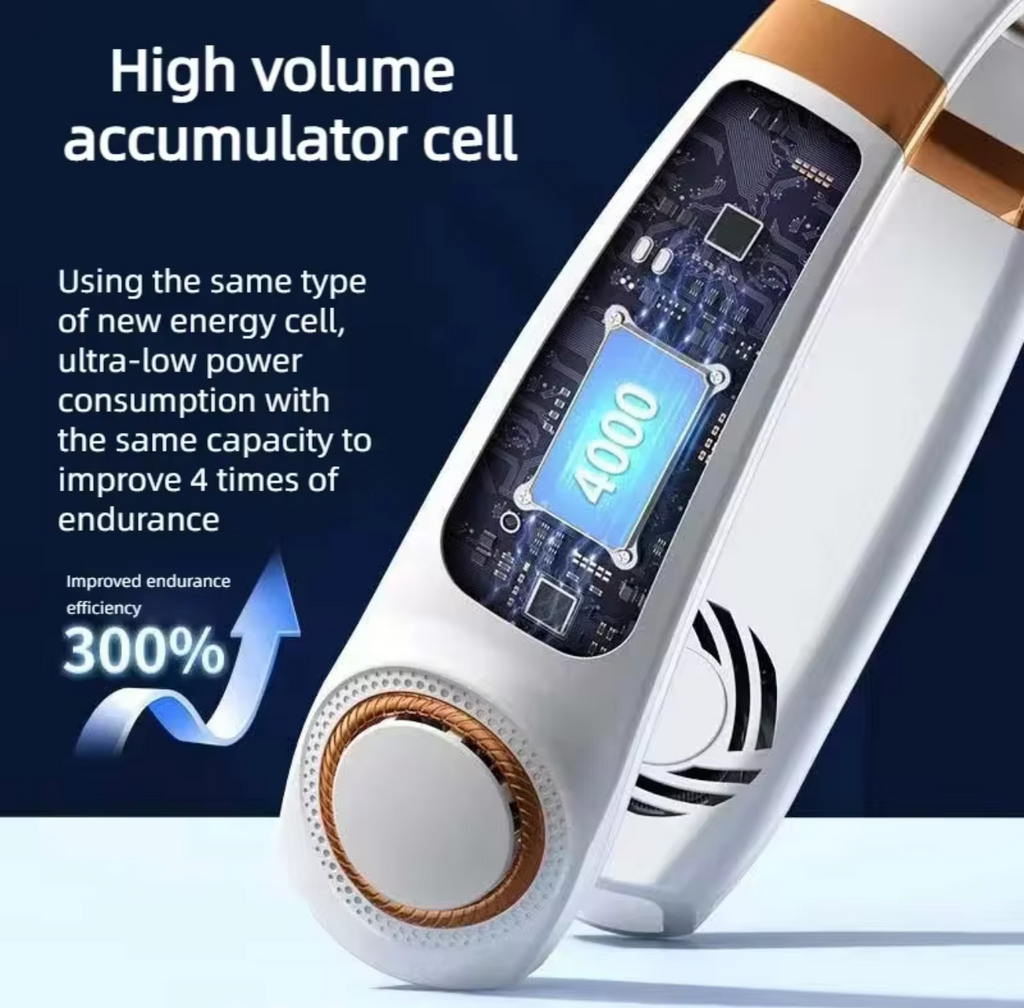 Rechargeable Portable Cooling Neck Fan