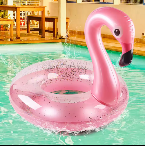 Glitter Flamingo Pool Float