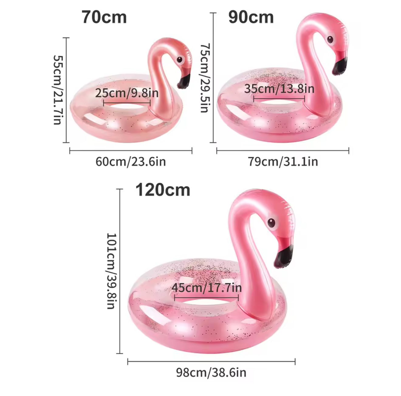 Glitter Flamingo Pool Float