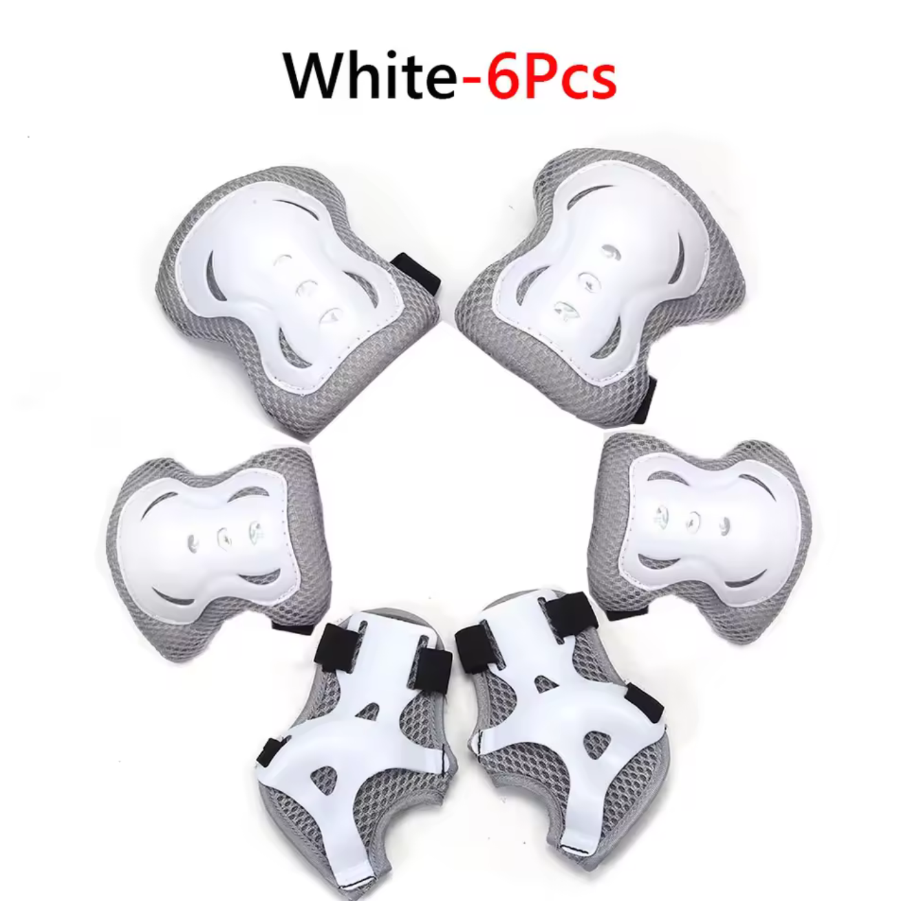 Kids Protective Gear Set — Knee, Elbow &amp; Wrist Pads (6-Piece)